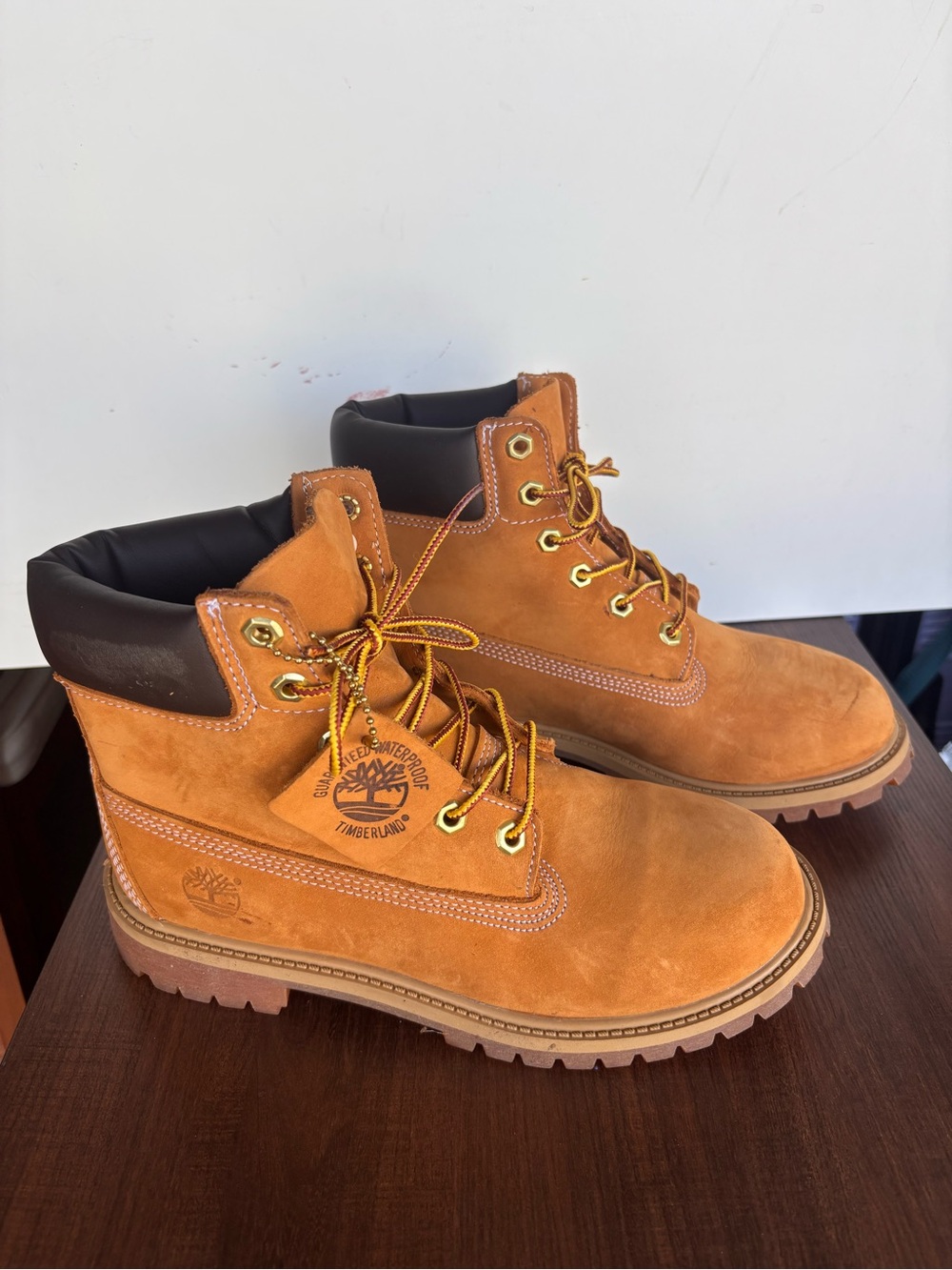 Timberland Youth Wheat Premium Leather Work Boots